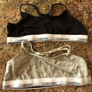Girls 2 Pack Calvin Klein Bralettes